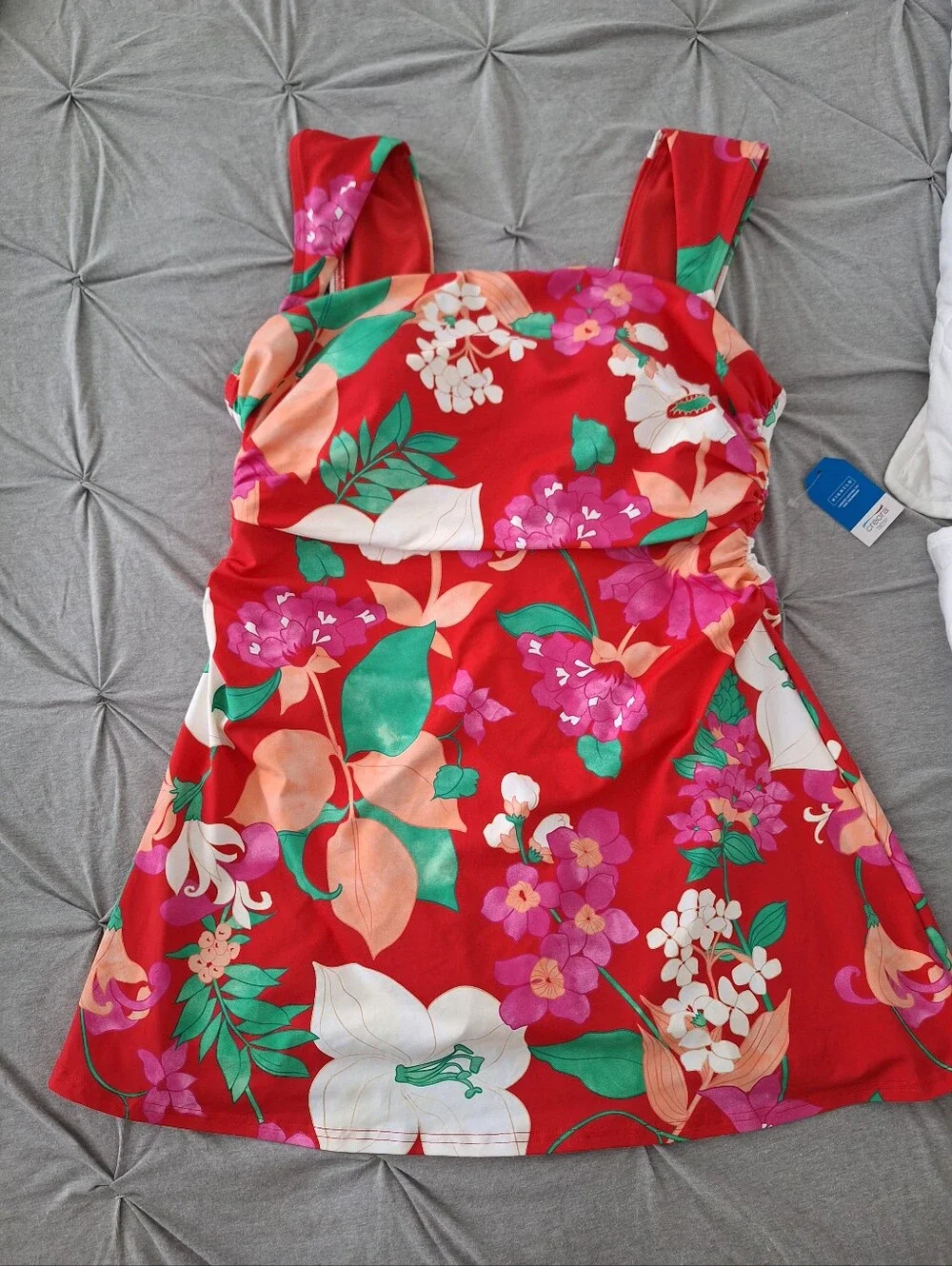 NWT Land's END SZ 16P Swimming One Piece Bathing Suit Dress Floral
